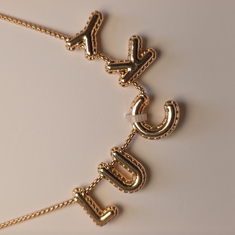 NWT, kate spade new york x Target, Lucky Bubble Chain Necklace, Gold-tone - Picture 2 of 14